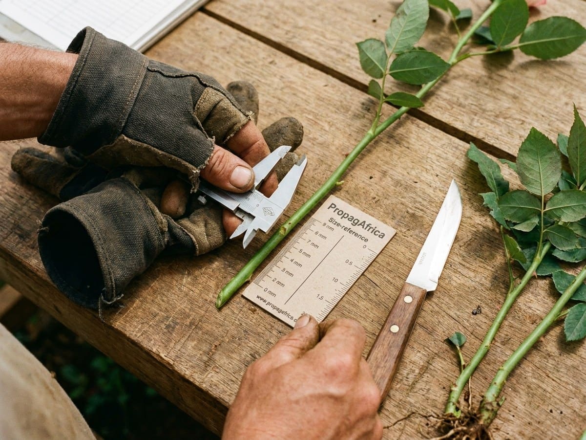 Rootstock and scion stock selected and prepared before grafting