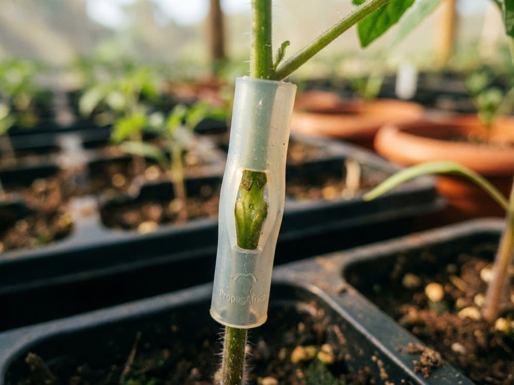 Grafting tubes sized by diameter for a propagation run